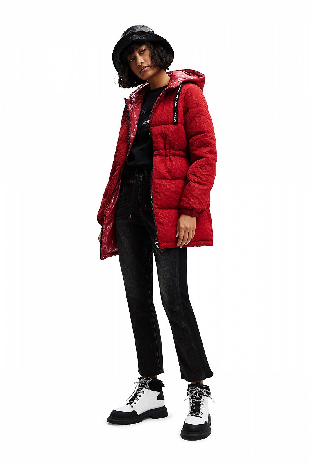 Пальто Desigual Довге стьобане Жіноче, фото №3