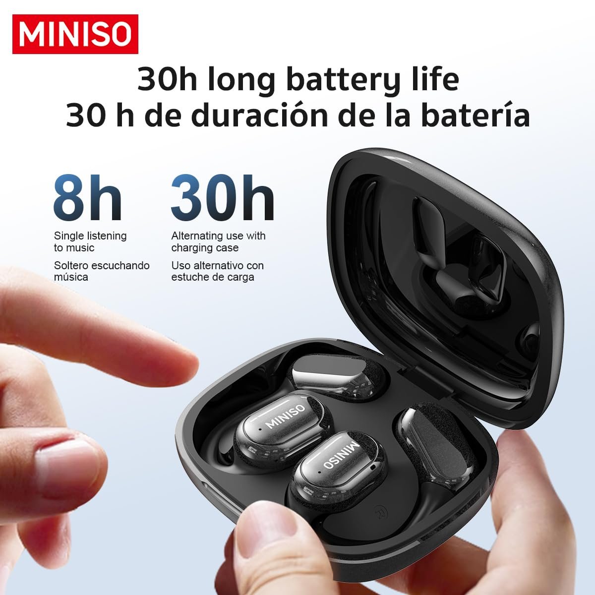 Наушники-переводчики Bluetooth MINISO X30 OWS, 135 языков, фото №6