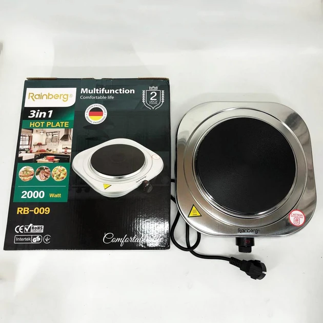 Электроплита бытовая электрическая Rainberg RB-009 Переносная, фото №9