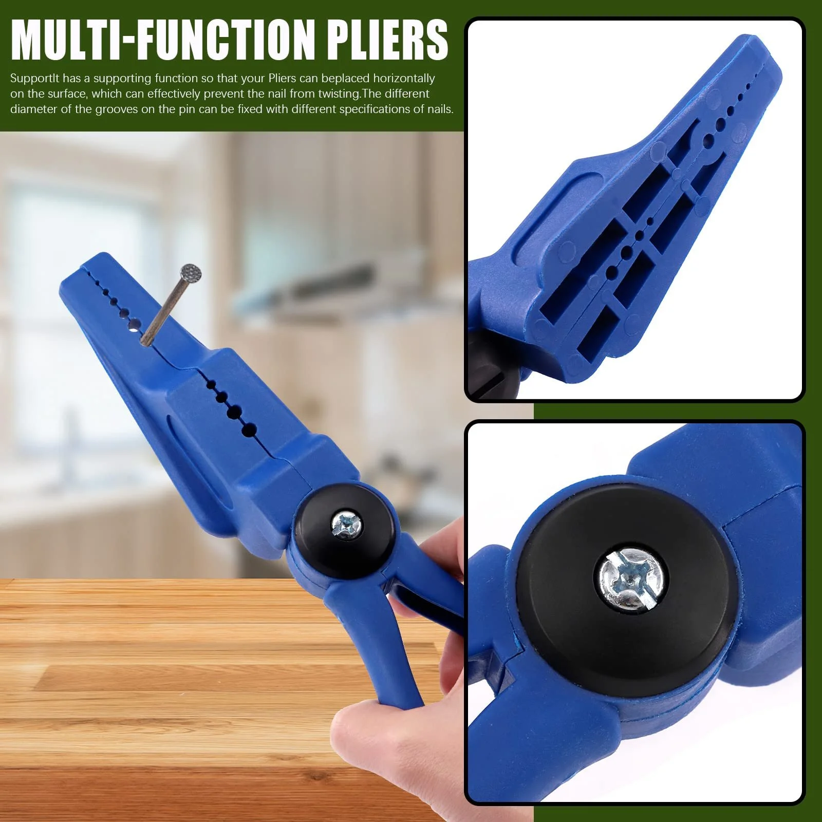 Держатель гвоздей Keadic Пластиковые Плоскогубцы для безопасной забивки гвоздей Защита пальцев от ударов, фото №5 Держатель гвоздей Keadic Пластиковые Плоскогубцы для безопасной забивки гвоздей Защита пальцев от ударов, фото №5