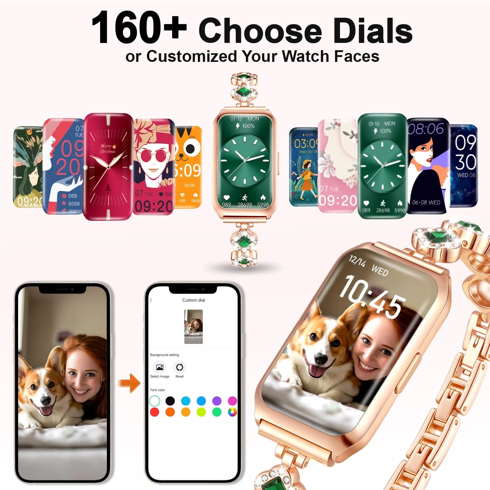 Смарт-годинник Жіночий 1.47 Дюйми HD Дисплей, фото №7