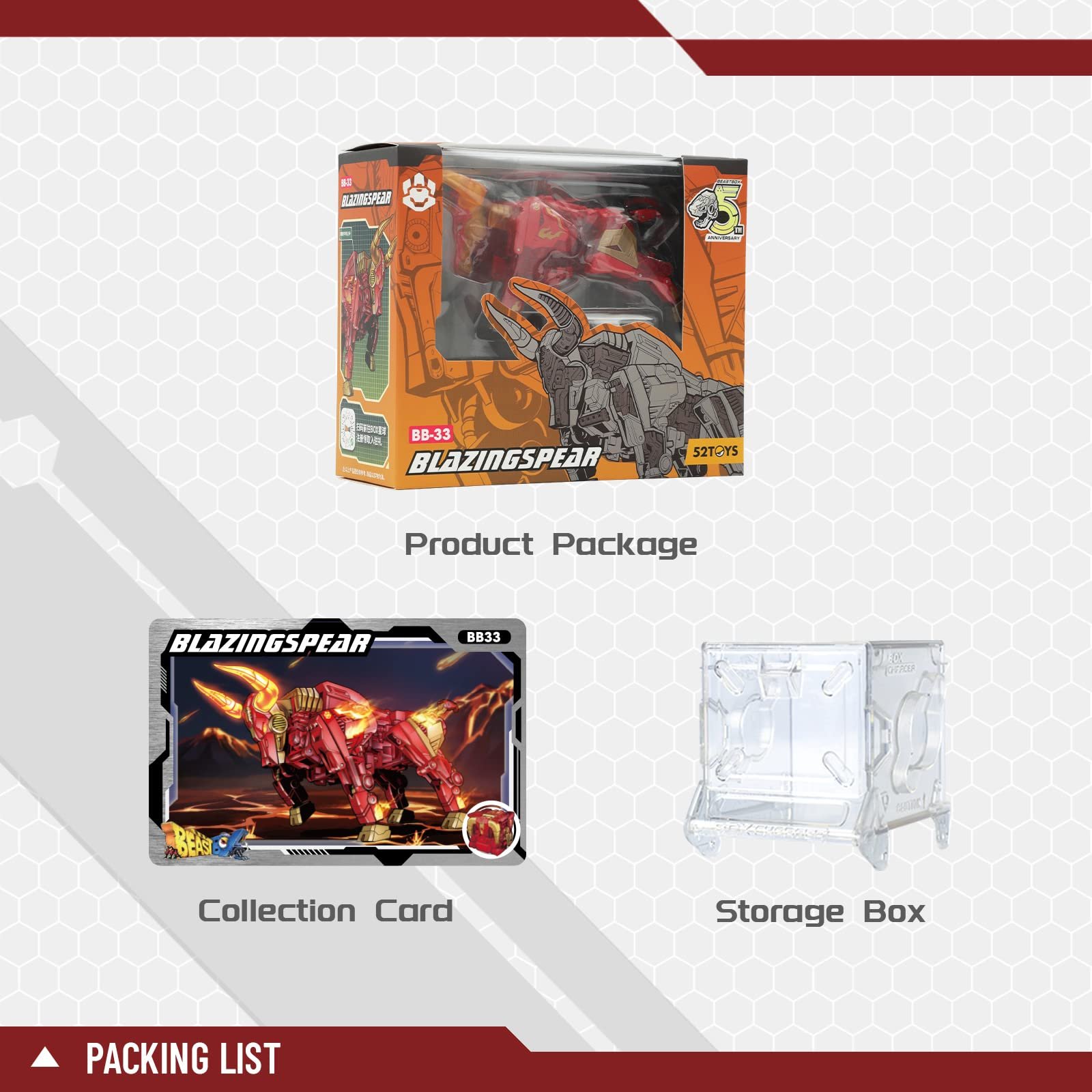Фігурка-трансформер 52TOYS Beastbox Blazingspear Series, дитяча, різнокольорова, фото №6