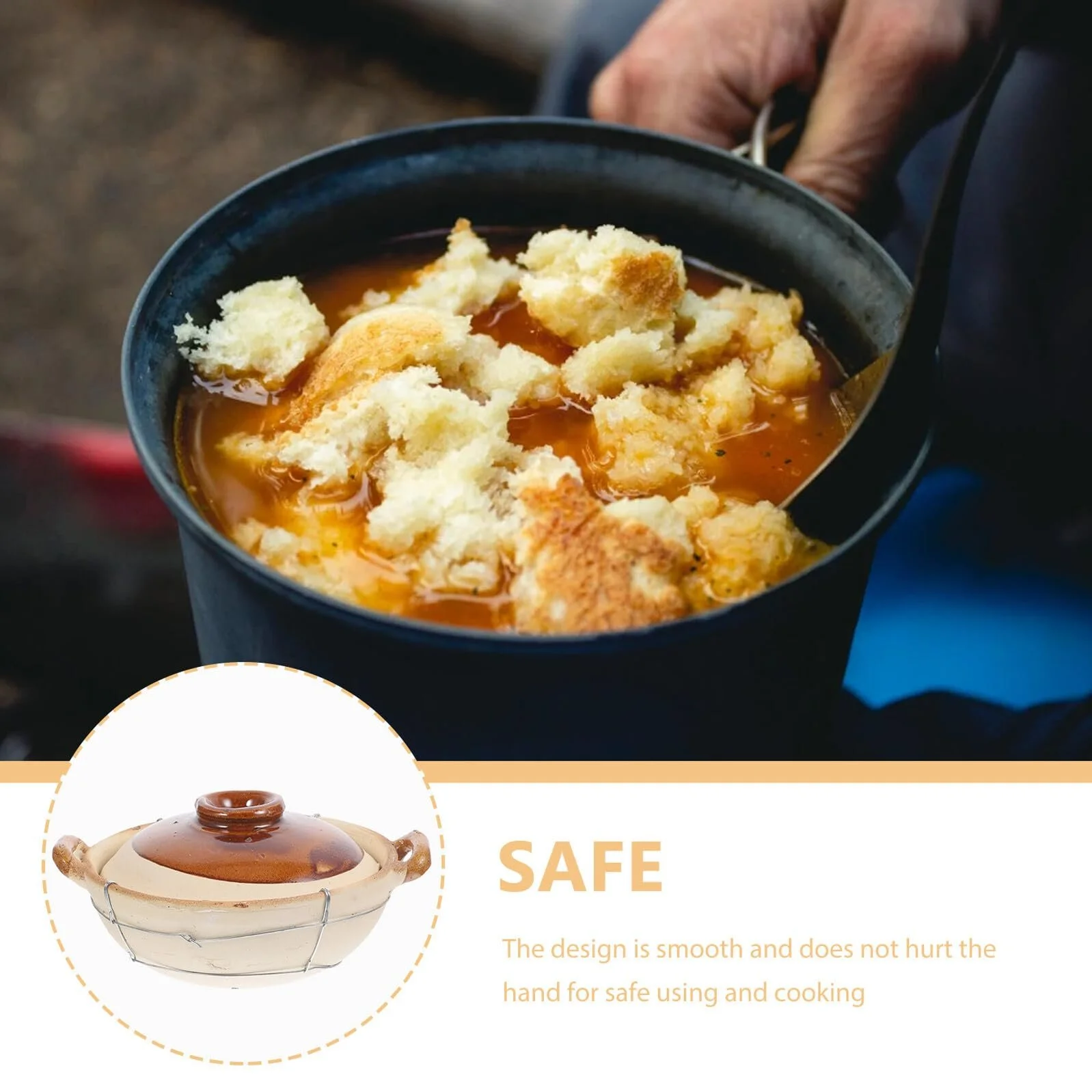 Форма для запекания Lurrose с двумя ручками термостойкая с крышкой, фото №7 Форма для запекания Lurrose с двумя ручками термостойкая с крышкой, фото №7