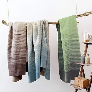 Покривало для ліжка Ibena Egersund 220 x 260 см, Структура Сірий/Білий synthetic.ua - Фото 1