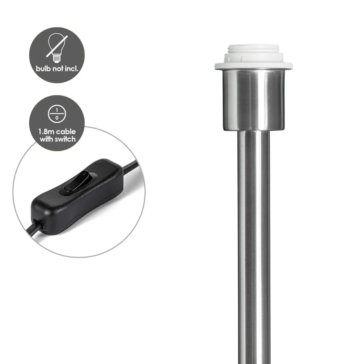 Настільна лампа Home Sweet Home Collection Mauro Bling 40 сіро-коричнева, фото №3