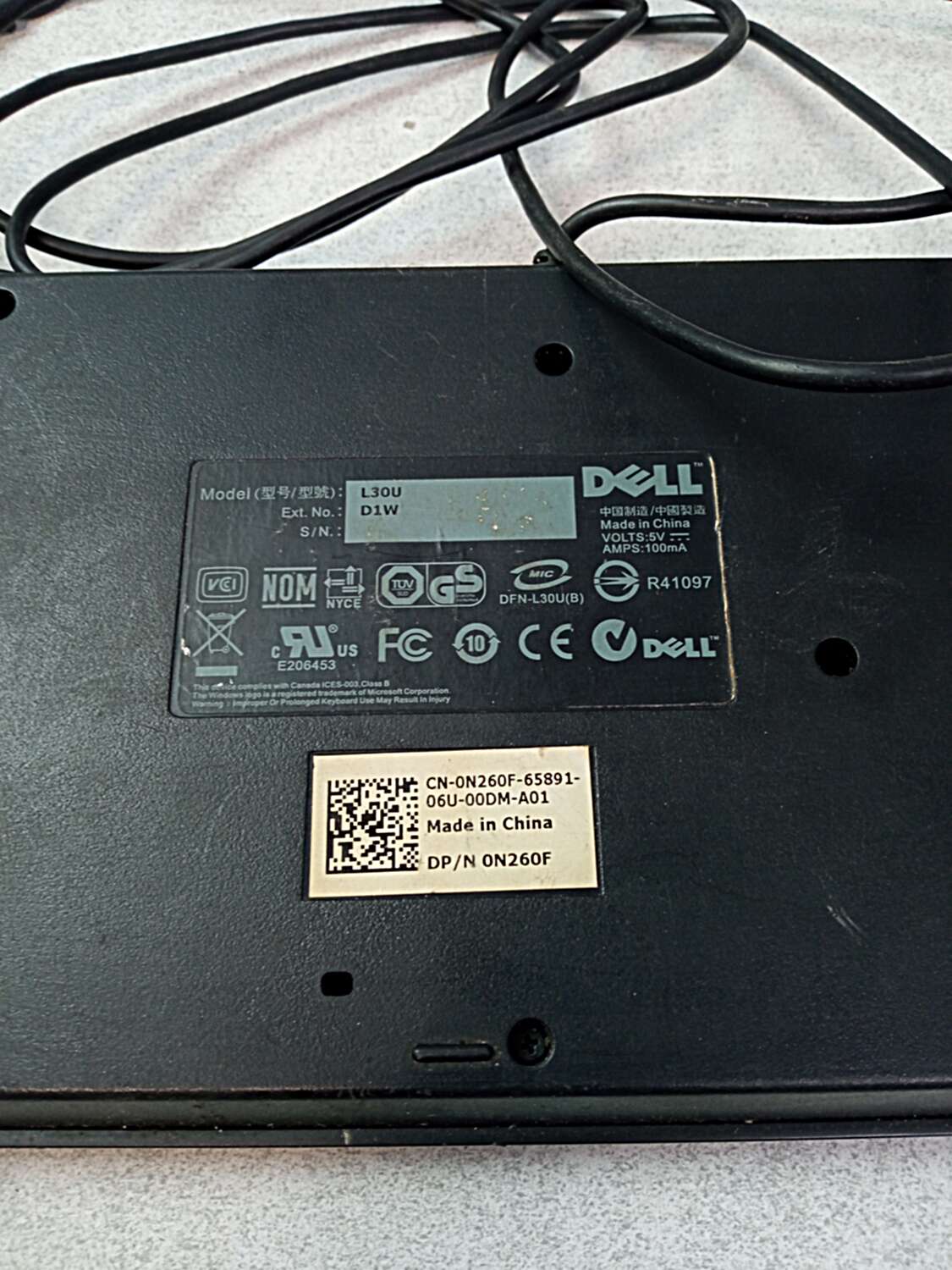 Клавиатуры DELL L30U D1W Black, фото №4 Клавиатуры DELL L30U D1W Black, фото №4