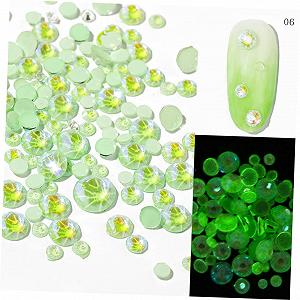 Стразы для ногтей Healvian, 2 шт., флуоресцентные цвета, для креативного маникюра и профессионального использования, легкие и долговечные для женщин synthetic.ua - Фото 1