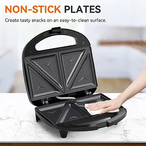 Сэндвичница Snailar Треугольные пластины 2 ломтика Черный цена на synthetic.ua - Фото 1 Сэндвичница Snailar Треугольные пластины 2 ломтика Черный synthetic.ua - Фото 1