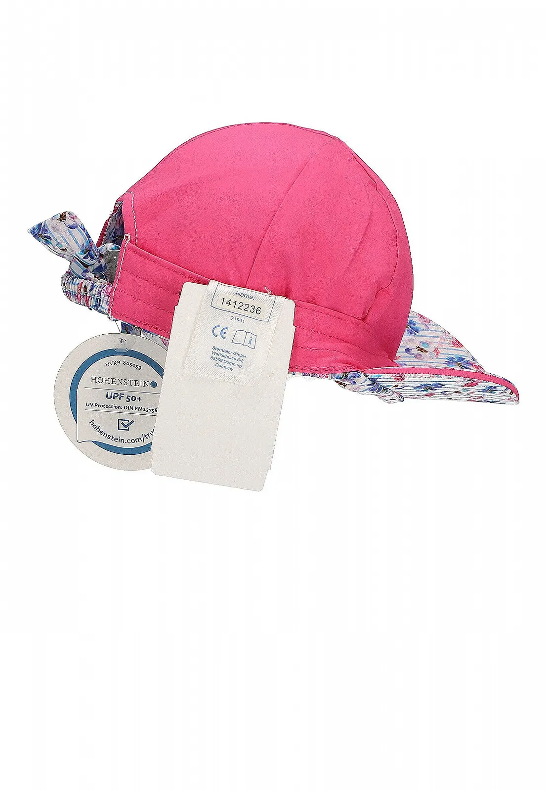 Бейсболка Sterntaler с цветами для девочек синяя, фото №6