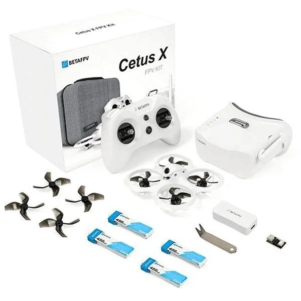 Квадрокоптер BETAFPV Cetus X FPV Kit с очками FPV, 4 аккумуляторами, пультом и кейсом, до 80 м, до 5 мин, фото №2 Квадрокоптер BETAFPV Cetus X FPV Kit с очками FPV, 4 аккумуляторами, пультом и кейсом, до 80 м, до 5 мин, фото №2