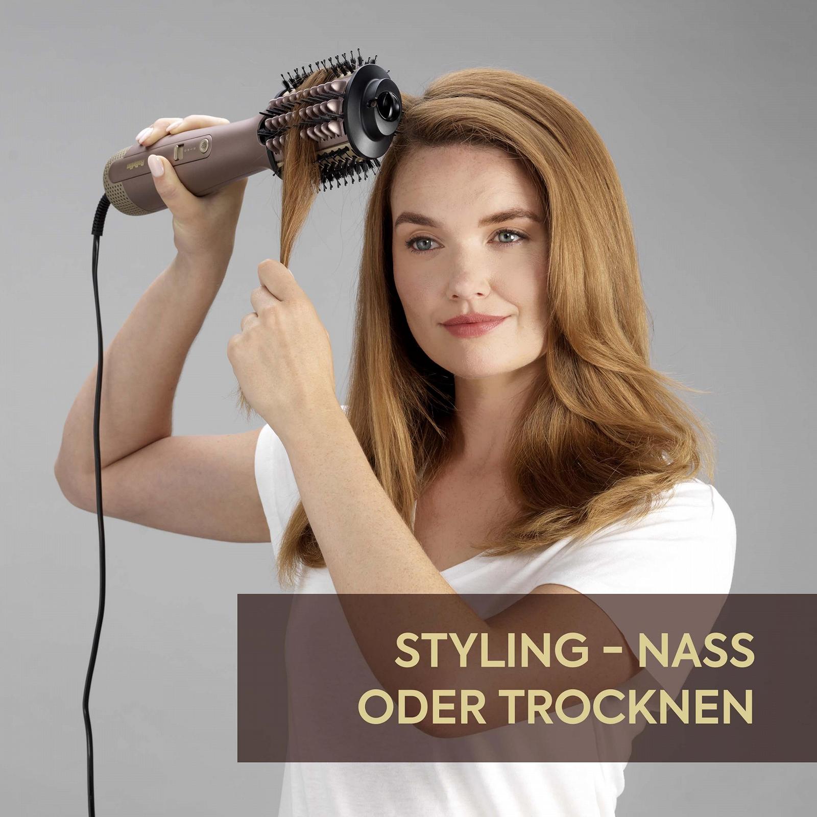 Фен-щітка BaByliss Air Power Volume AS95E 2-в-1 Wet and Dry Ion Ceramic 1000 W Золотиста, фото №4 Фен-щітка BaByliss Air Power Volume AS95E 2-в-1 Wet and Dry Ion Ceramic 1000 W Золотиста, фото №4