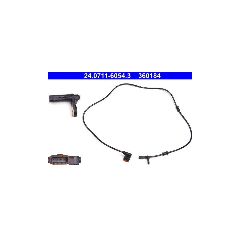 Датчик швидкості обертання колеса ATE 24.0711-6054.3 для MERCEDES-BENZ задній лівий, фото №1