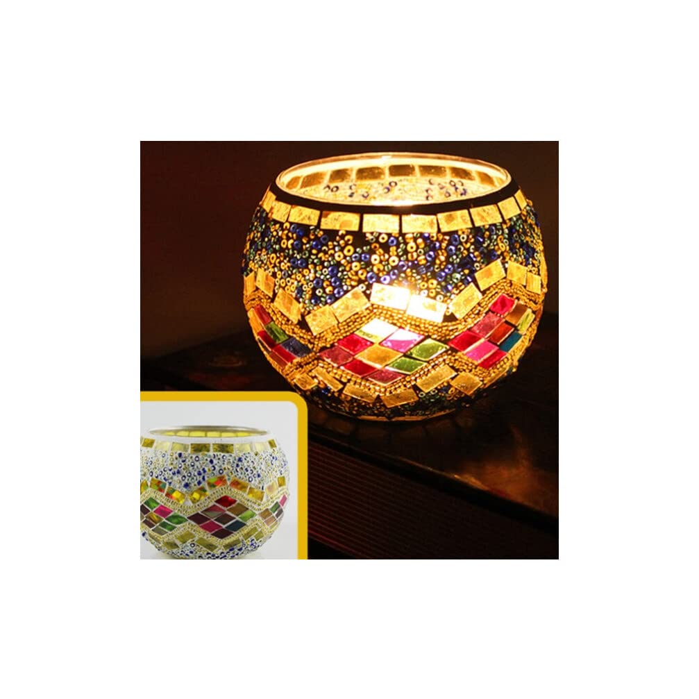 Подсвечник Beaupretty Mosaic Votive Tea Light Holder Стеклянный Романтический, фото №6