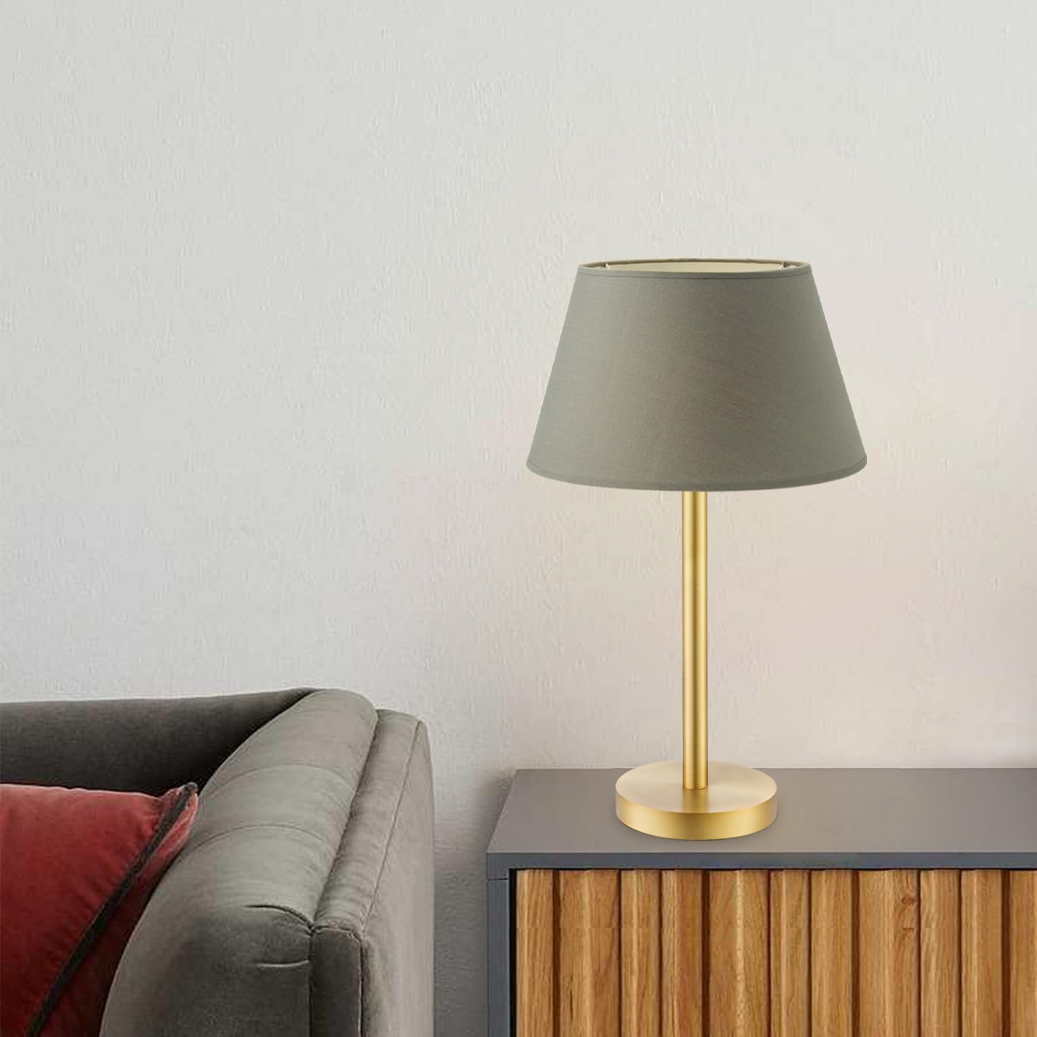 Настільна лампа Home Sweet Home Largo сучасна 30/30/38 см антрацит метал латунь E27 з вимикачем на шнурі, фото №2