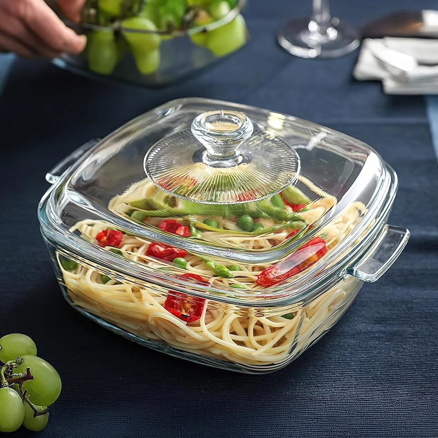 Набор форм для запекания стеклянных с крышкой 2 шт. квадратные 0,8 л и 1,5 л Прозрачные, фото №6 Набор форм для запекания стеклянных с крышкой 2 шт. квадратные 0,8 л и 1,5 л Прозрачные, фото №6