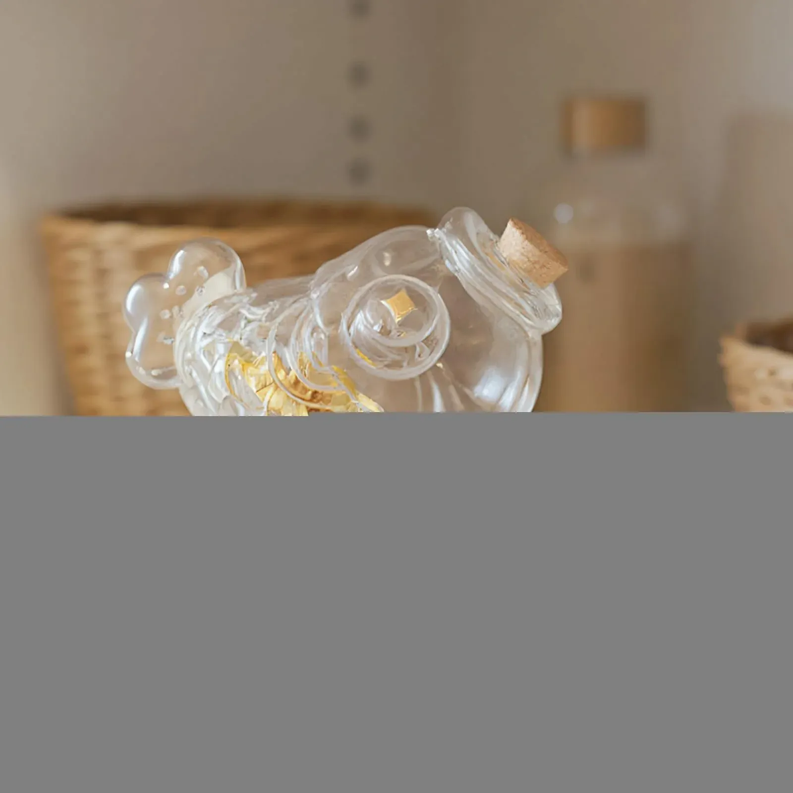 Скарбничка скляна у формі риби прозора, фото №7