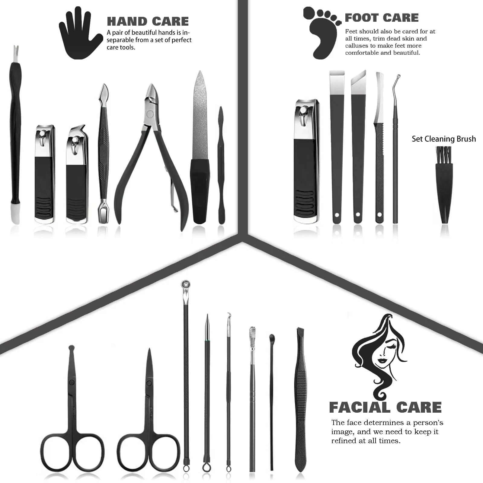 Набір для манікюру 21 предмет, професійний, фото №3