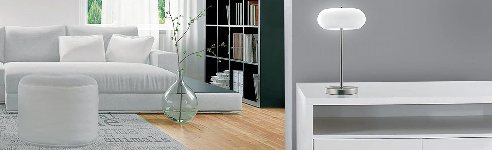 Настольная лампа Trango Miami 2017-92 LED матовый никель сатинированное стекло 5 Вт 3000 K теплый белый, фото №3