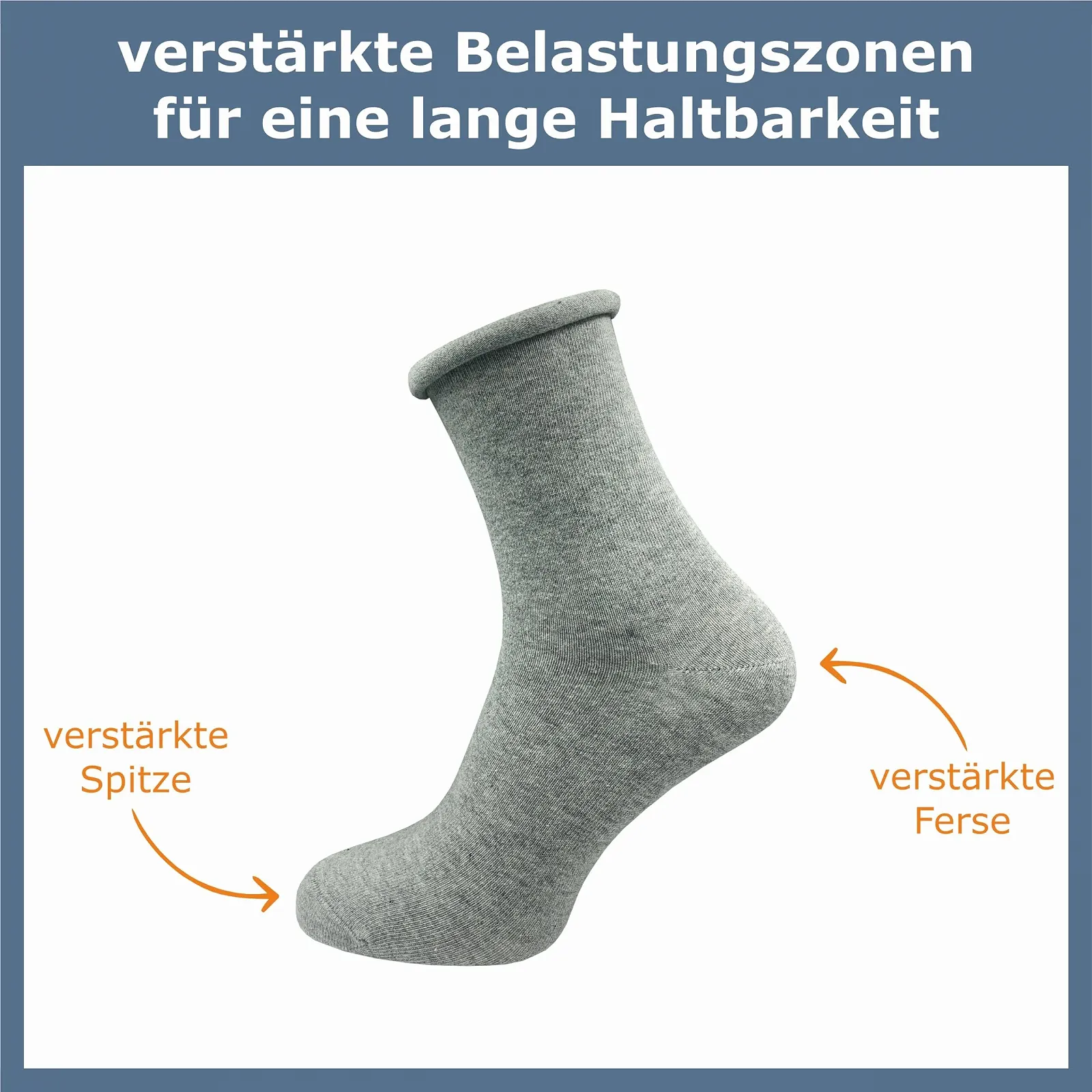 Женские носки GAWILO с закатанным краем (6 пар) без швов и резинки, диабетические носки с усиленной пяткой и носком, фото №5