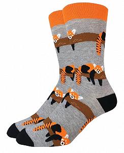 Носки Red Panda Gift с Red Panda Размер 7-10 Оранжевый/Серый - Фото 1