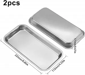 Лоток металевий прямокутний із нержавіючої сталі guangyuan 22.5 x 11.5 x 1.6 см 2шт Silver ціна на synthetic.ua - Фото 1 Лоток металевий прямокутний із нержавіючої сталі guangyuan 22.5 x 11.5 x 1.6 см 2шт Silver synthetic.ua - Фото 1