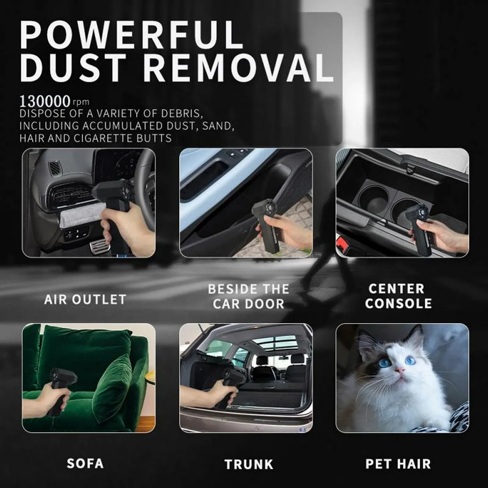 Електрична повітродувка Jet Dry Blower 130000 RPM регульована швидкість Mini, фото №4 Електрична повітродувка Jet Dry Blower 130000 RPM регульована швидкість Mini, фото №4