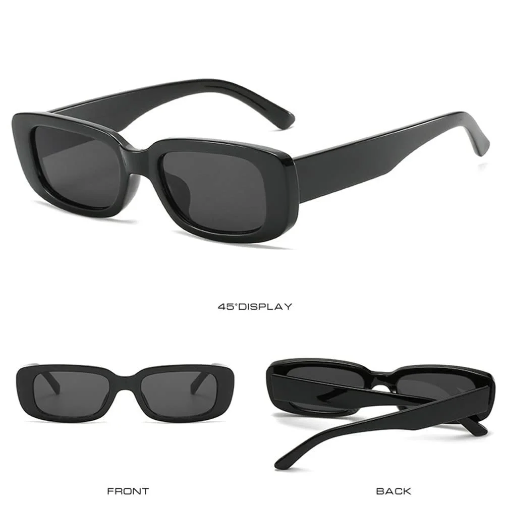 Вінтажні сонцезахисні окуляри Прямокутні WDZAYXC для жінок і чоловіків Модні Ретро Квадратна оправа UV400, фото №2