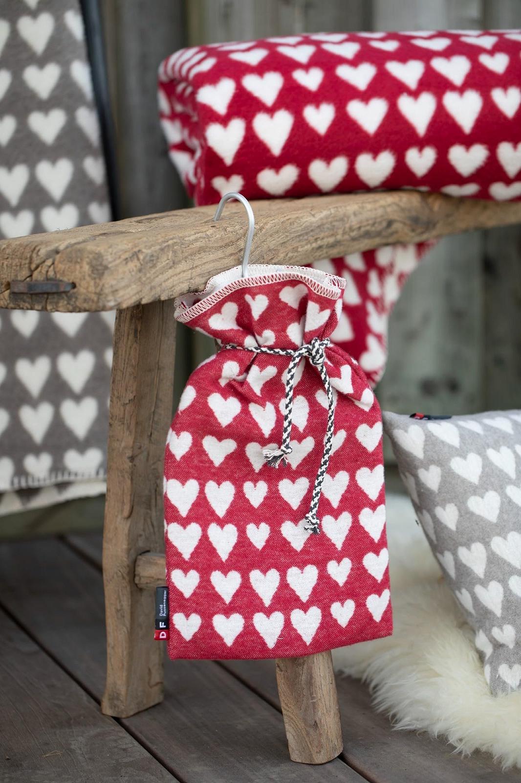 Покривало David Fussenegger Hearts 150 x 200 см Бордовий, фото №5