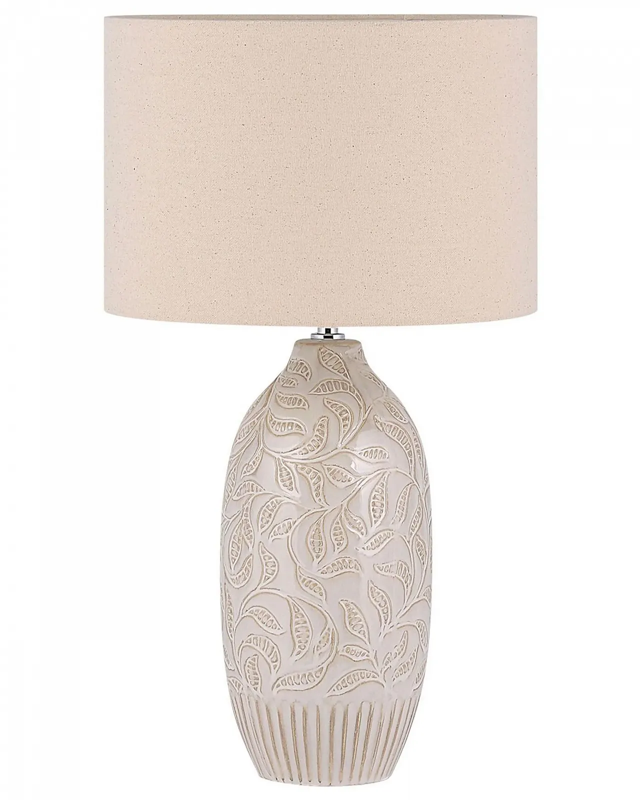 Настільна лампа Beliani Salza Сучасна Кераміка/Поліестер Бежева, фото №1