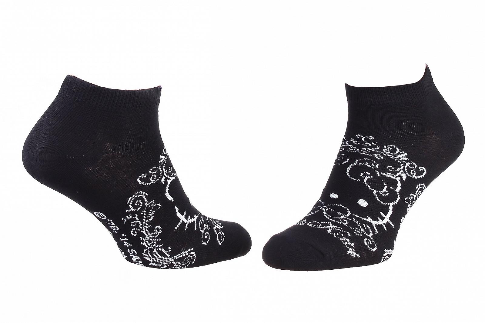 Шкарпетки HELLO KITTY TETE HK + ARABESQUE Чорний 35 - 41, фото №1