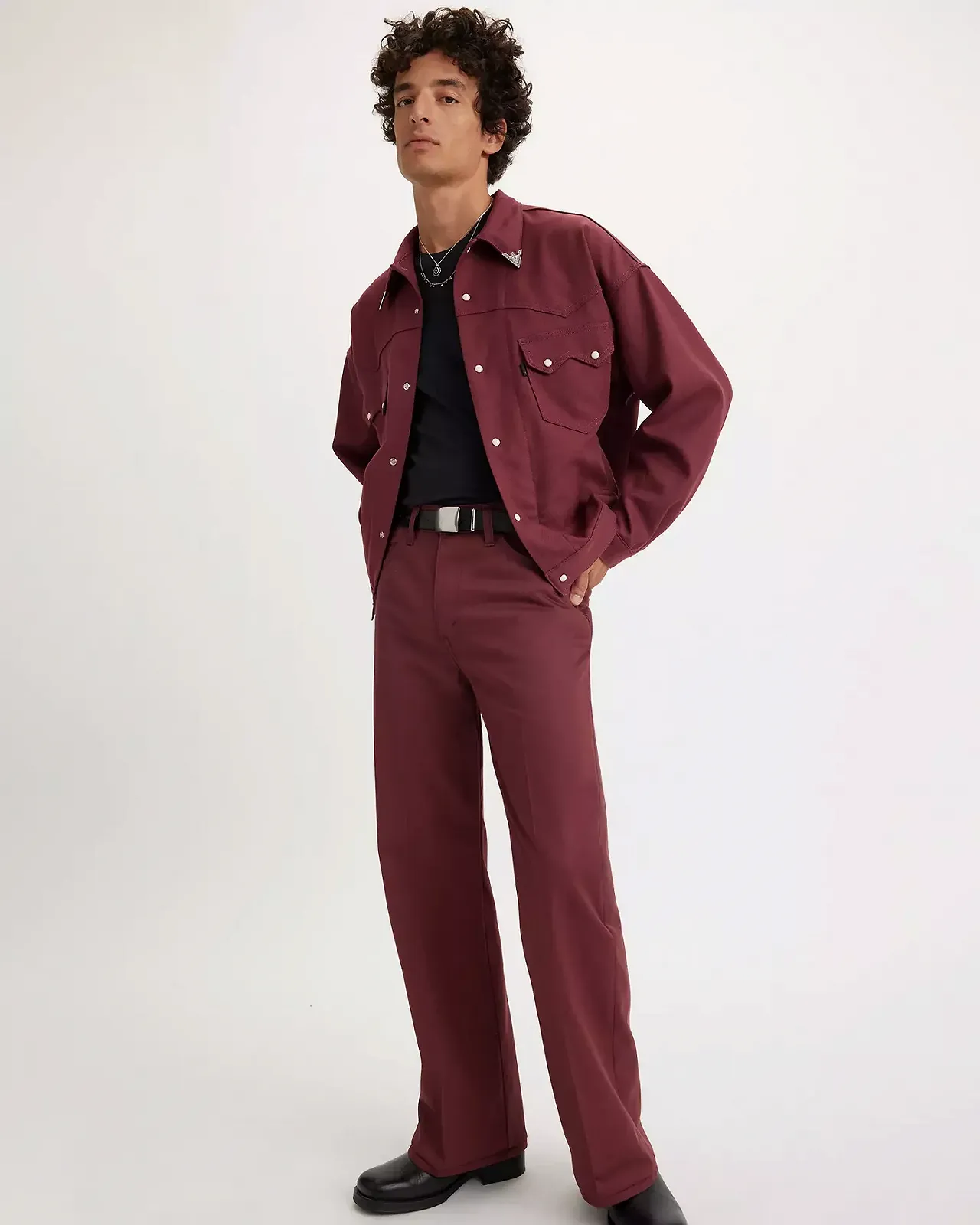 Мужская куртка Levis - Western Trucker C Red Mahogany - L, фото №2