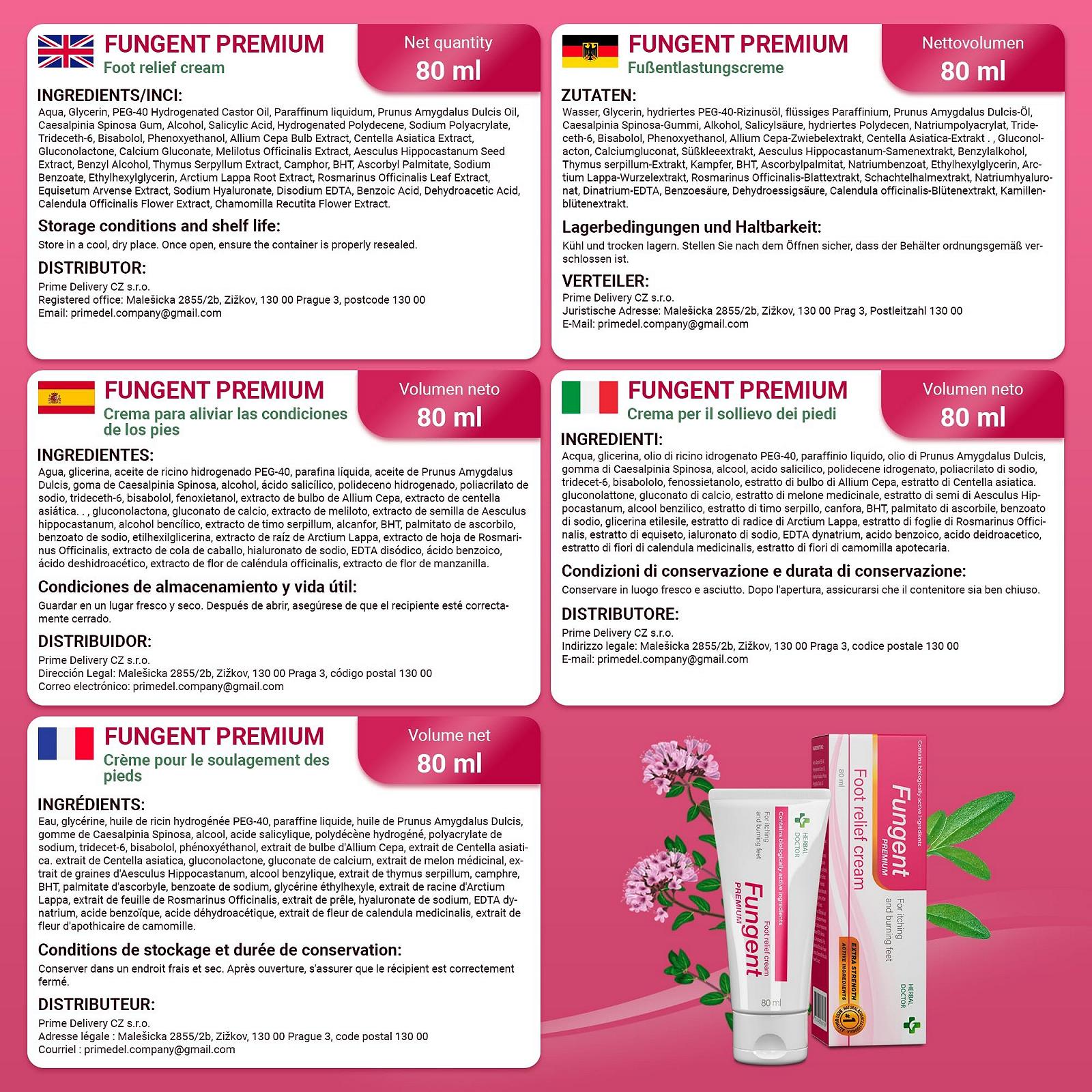 Крем Fungent Premium натуральний для догляду за шкірою стоп проти грибка, 80 мл, фото №6