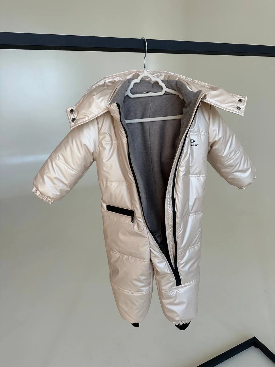 Демісезоний комбінезон 74 розмір бежевий, фото №4