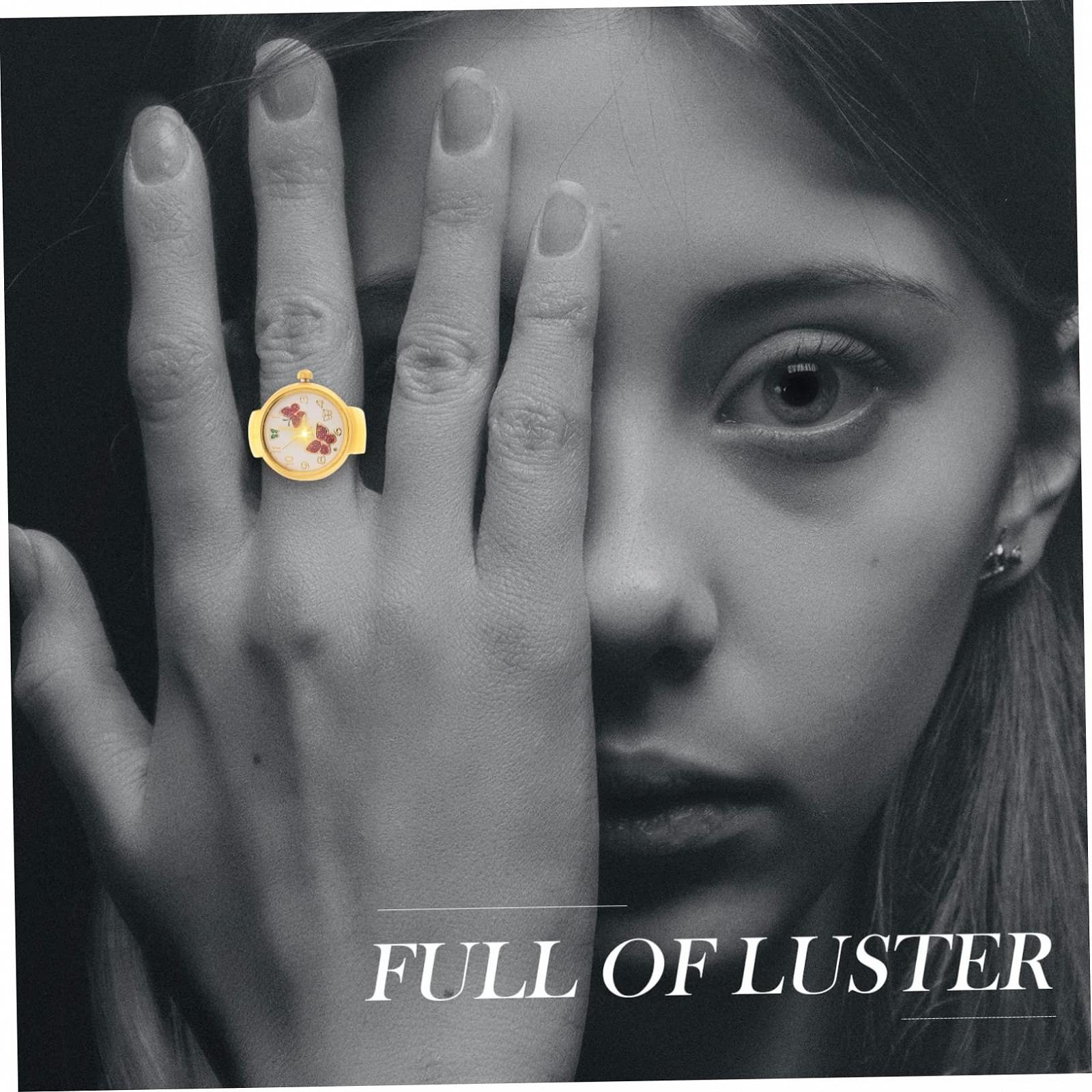 Кільце-годинник Healvian з креативним дизайном метелика, фото №5