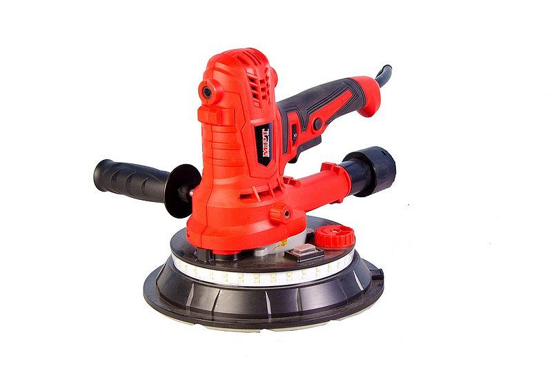 Шліфмашина для стін і стелі MPT 850 Вт 1400-2700 об/хв Ø180 мм діодне підсвічування аксесуари 6 шт MDS1853B, фото №2