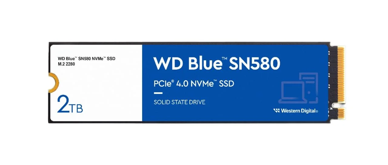 NVMe SSD WD Blue SN580 2TB PCIe Gen4 x4 M.2 2280 Blue, фото №1 NVMe SSD WD Blue SN580 2TB PCIe Gen4 x4 M.2 2280 Blue, фото №1