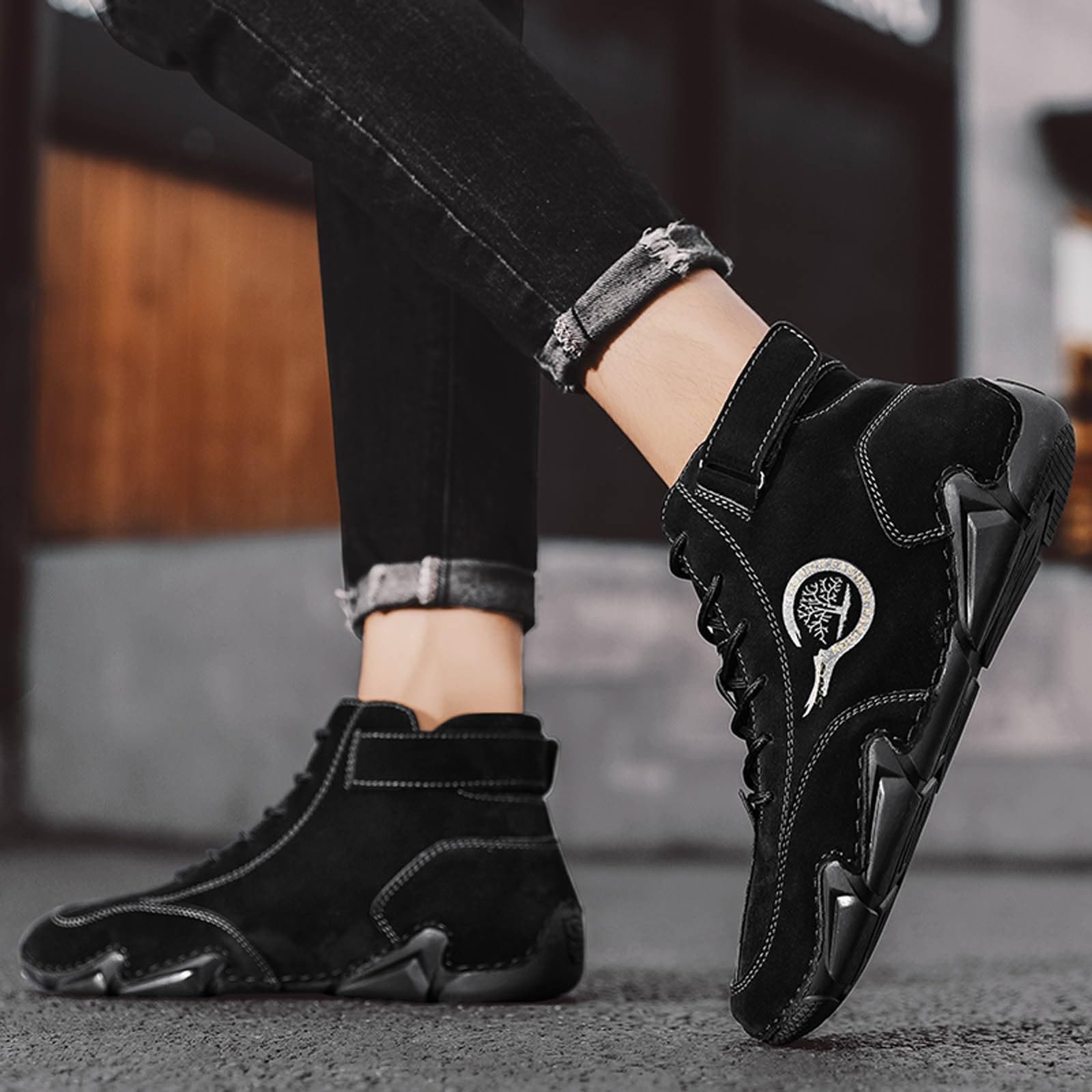 Кросівки SRZYMJ Чорний, фото №4