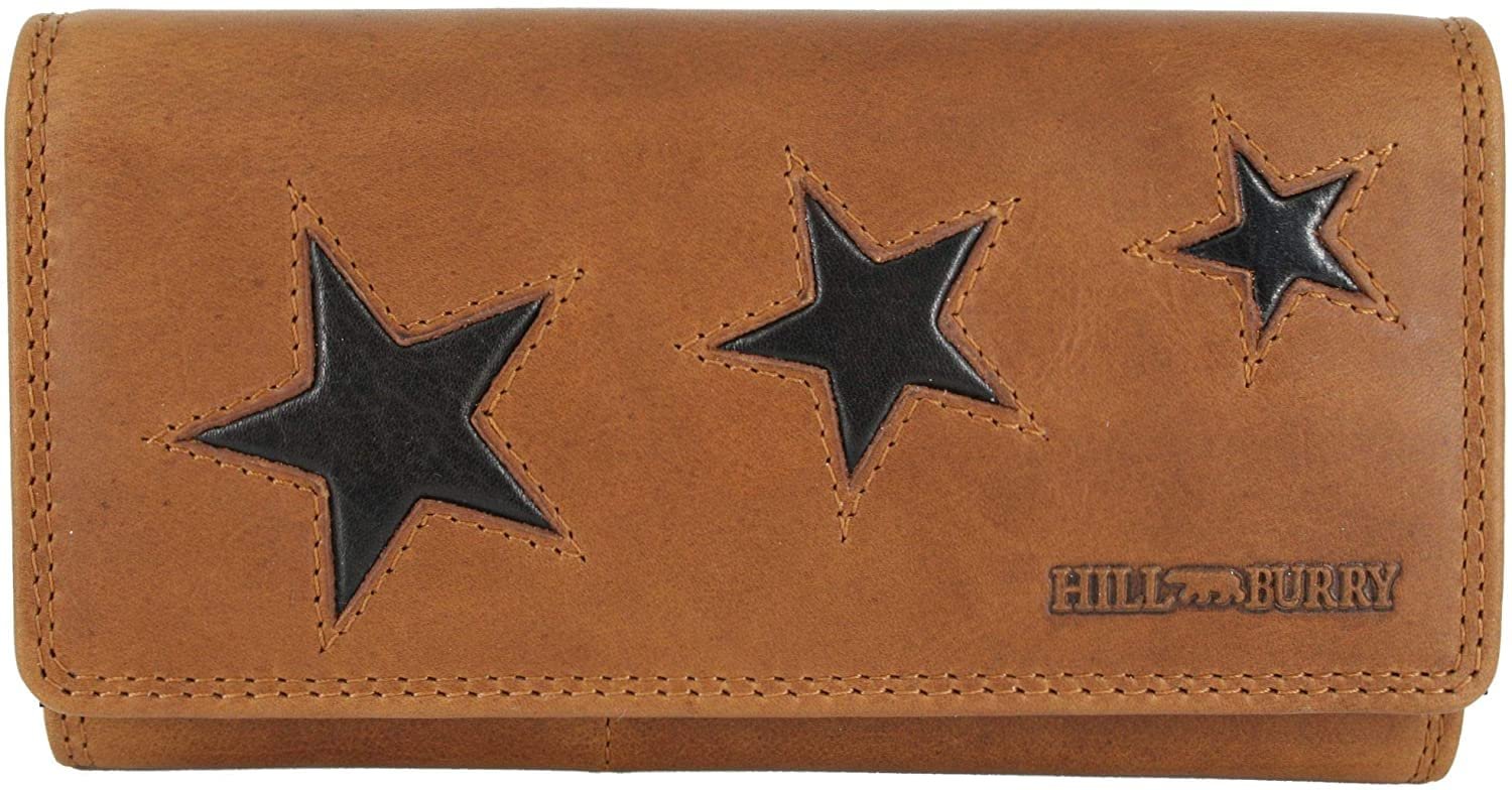 Гаманець Hill Burry Шкіряний Жіночий Довгий З RFID захистом Three Stars Star 2021 Collection Коричневий, фото №1