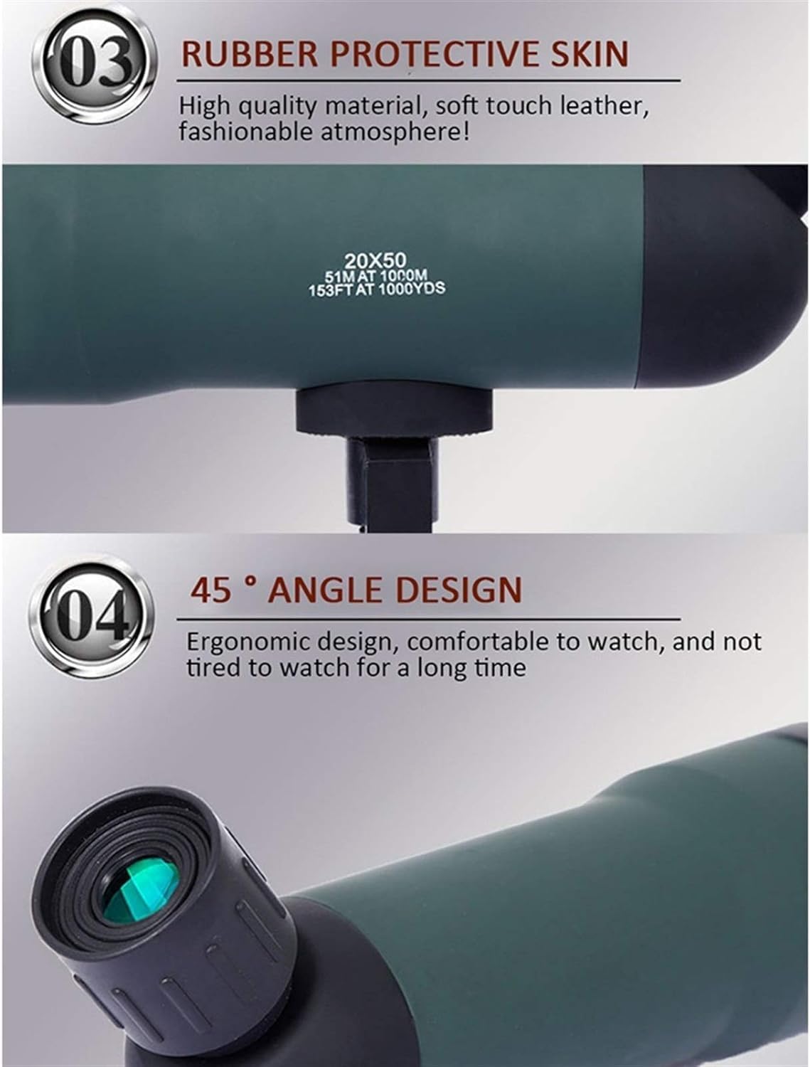 Монокуляр Teleskop 20x50 Водонепроницаемый с компасом, фото №4 Монокуляр Teleskop 20x50 Водонепроницаемый с компасом, фото №4