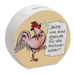 Скарбничка мотив Півень для чайових червона - Фото 1