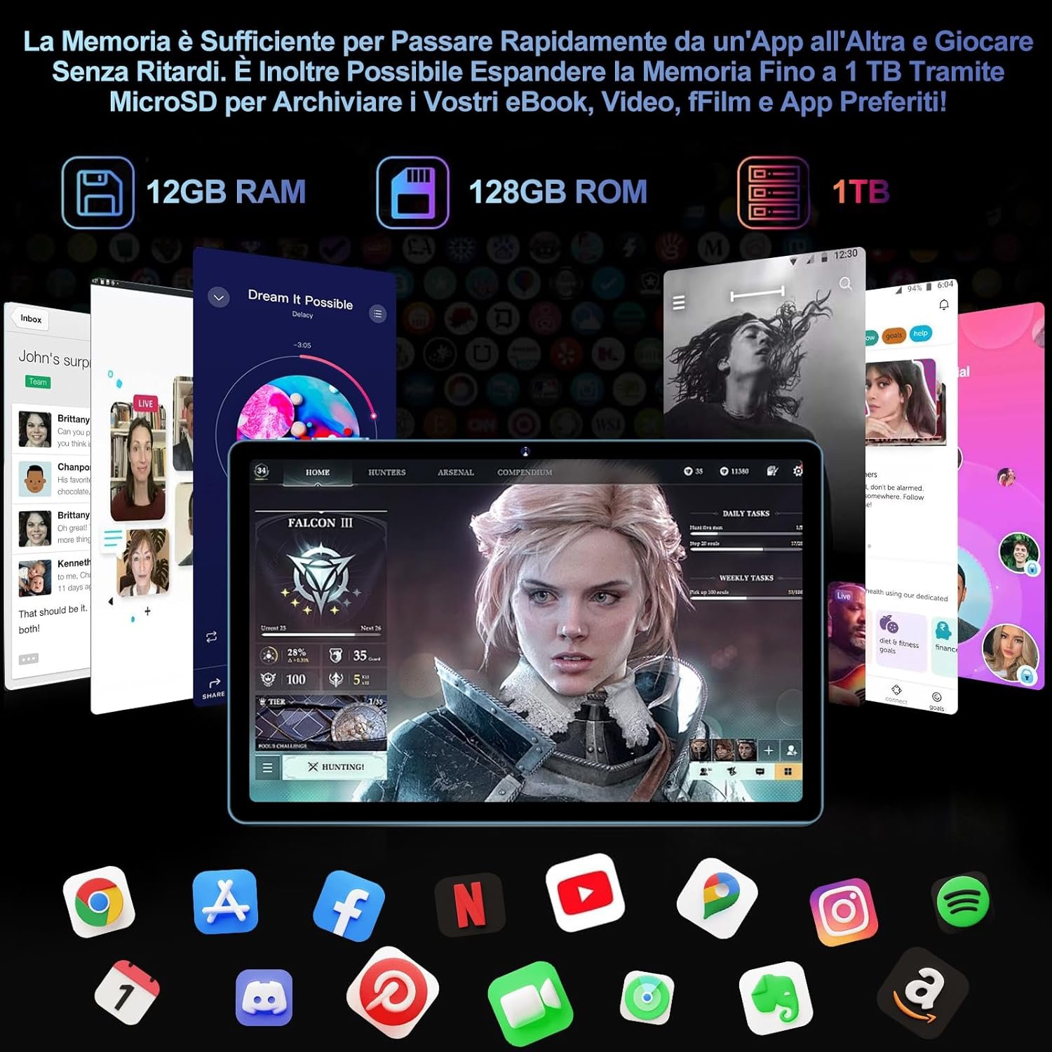 Планшет 10.1" GOODTEL G3 6+6/128Gb 8 ядер Android 13 6000 mAh Синий, фото №4