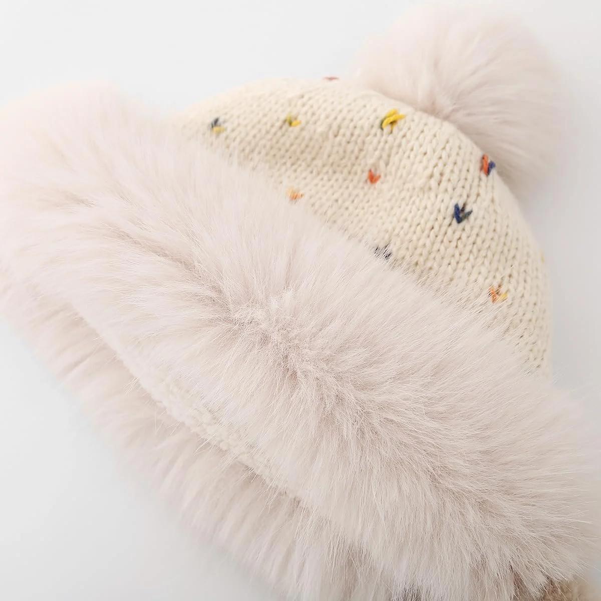 Зимняя шапка Vobozeany для девочек, детская, теплая, вязаная, фото №3 Зимняя шапка Vobozeany для девочек, детская, теплая, вязаная, фото №3