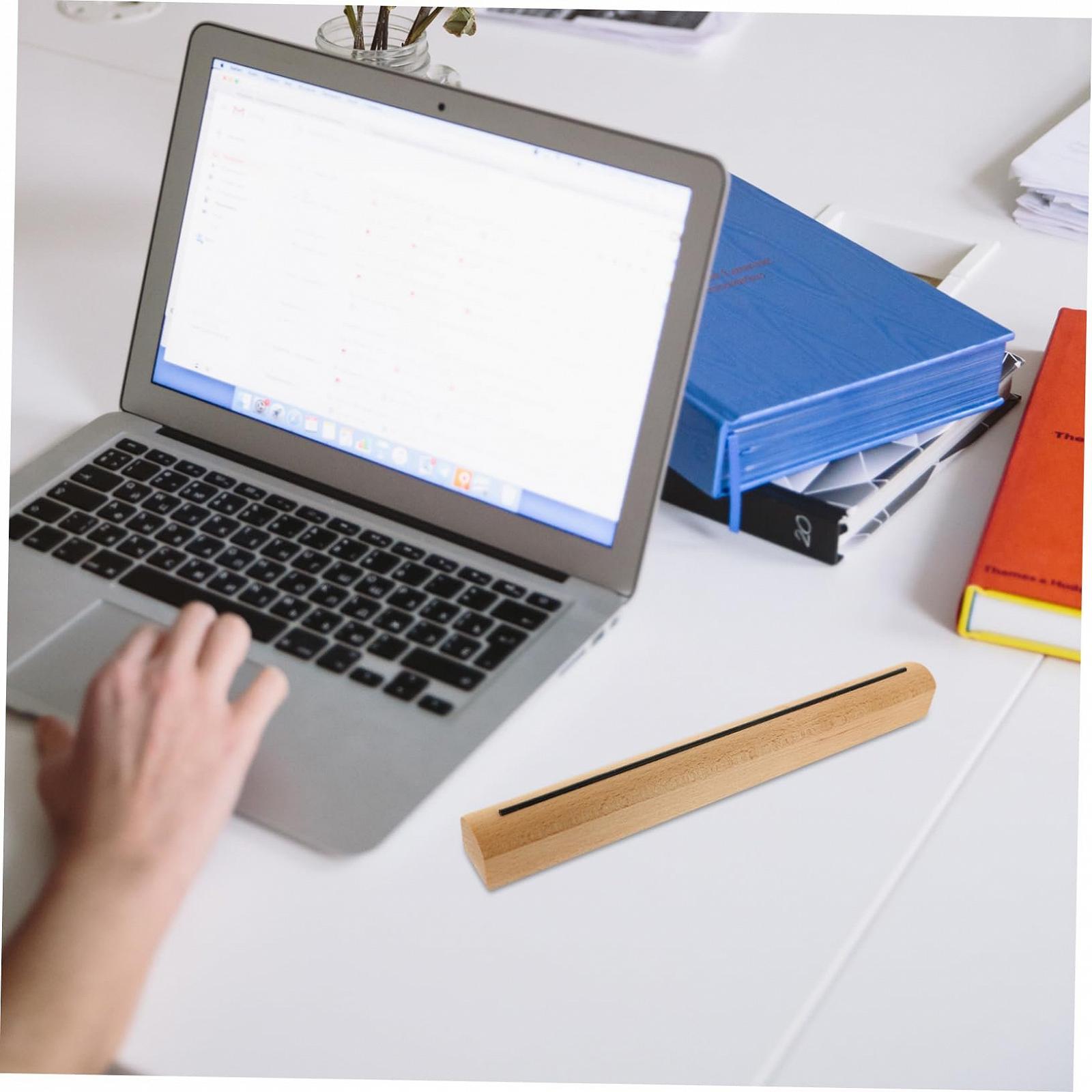 Подставка для ноутбука LABRIMP Деревянная, портативная, регулируемая по высоте, для офиса, дома, подходит для планшетов, ручная работа из бука, компактная, фото №5