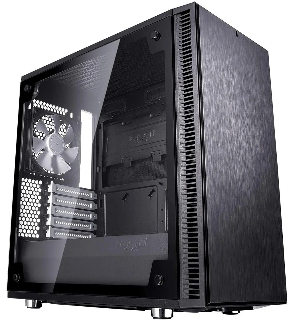 Корпус Fractal Design Define Mini C TG / без БЖ / Mini-Tower / mATX / Tempered Glass / 2x120mm Fans / USB 3.0 / Чорний, фото №1 Корпус Fractal Design Define Mini C TG / без БЖ / Mini-Tower / mATX / Tempered Glass / 2x120mm Fans / USB 3.0 / Чорний, фото №1