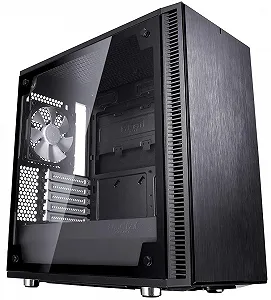 Корпус Fractal Design Define Mini C TG / без БЖ / Mini-Tower / mATX / Tempered Glass / 2x120mm Fans / USB 3.0 / Чорний - Фото 1
