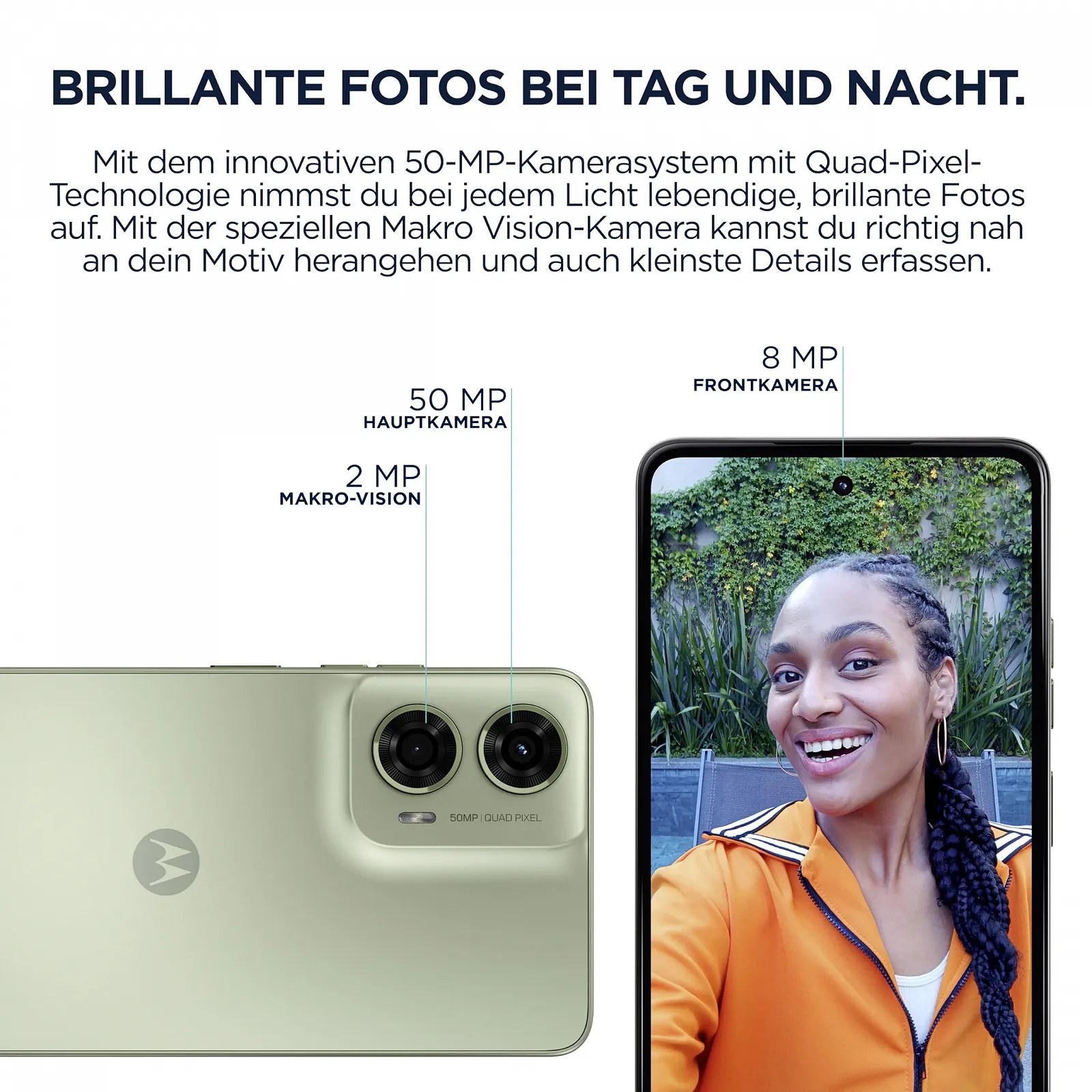 Смартфон Motorola Moto g24 6.56" HD+ 50 Мп 8/128 ГБ 5000 мАг Android 14 Ice Green. В комплекті захисний чохол та тримач., фото №4