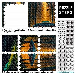 Пазл деревянный UFO Art 1000 деталей 50 x 75 см synthetic.ua - Фото 1