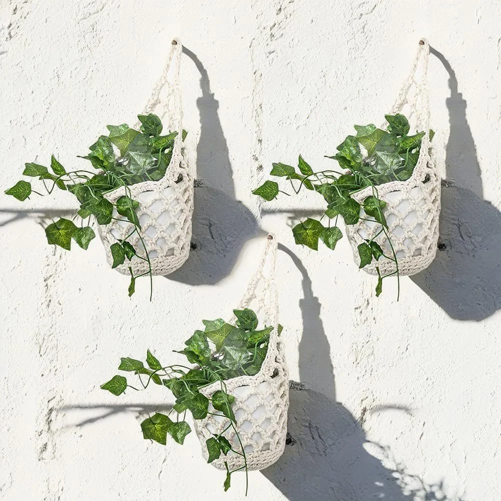 Підвісне кашпо CEWROM Macrame набір з 3 шт. декоративне бохо, фото №1 Підвісне кашпо CEWROM Macrame набір з 3 шт. декоративне бохо, фото №1