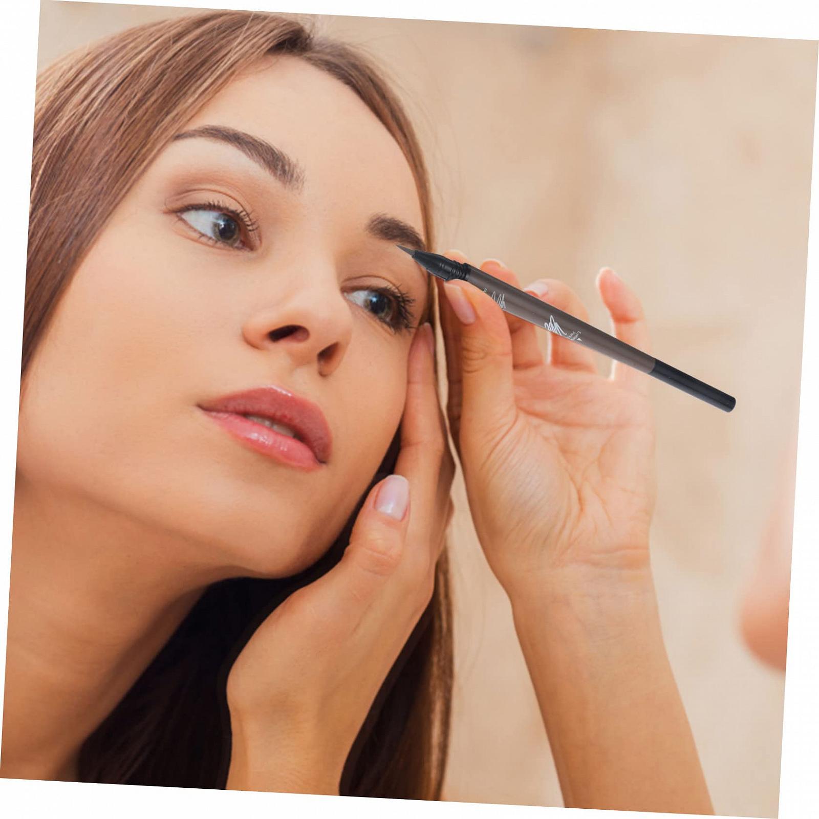 Олівець для брів Minkissy з подвійним кінцем пластиковий водостійкий, фото №7