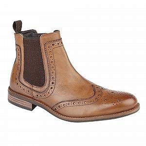 Челси Ботинки Roamer M143BT Brogue Коричневая Кожа - Фото 1